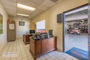 interior office and garage of industrial building for sale or lease in Upland, CA